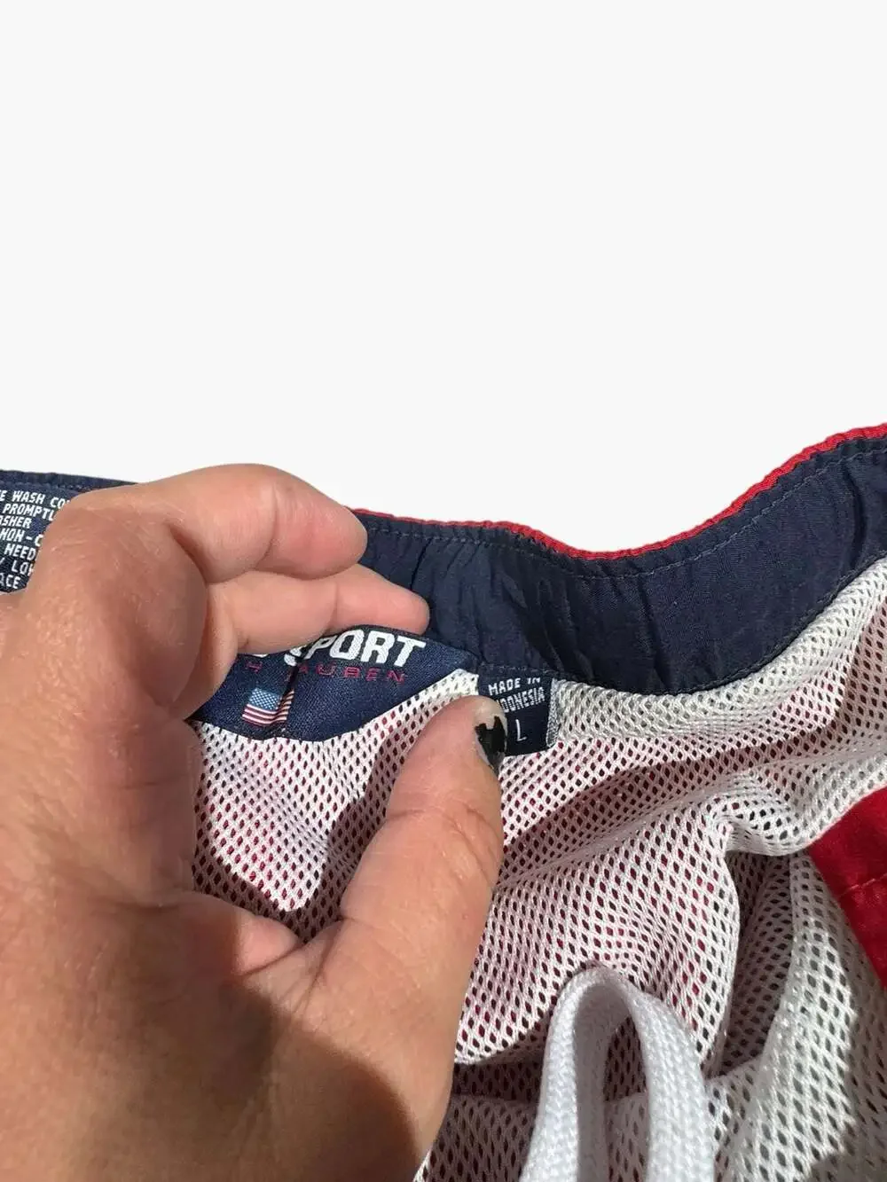 Polo Sport Ralph Lauren Red Nylon Lined Swim Trunks Shorts